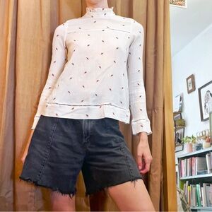 Indi & Cold San Sebastián cotton long sleeve embroidered blouse Small